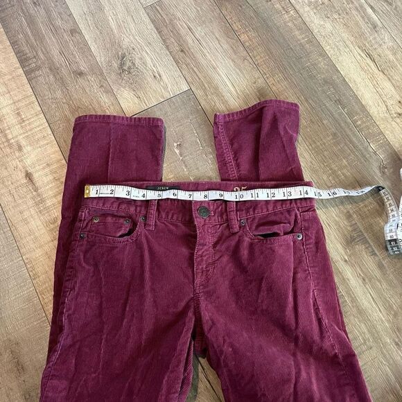 J. Crew Matchstick Maroon Corduroy Straight Leg
Pants Size25 - Picture 7 of 9